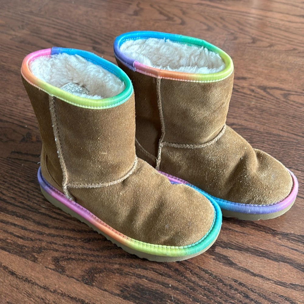 Kids Ugg Mini Classic II Shorts Rainbow Boots